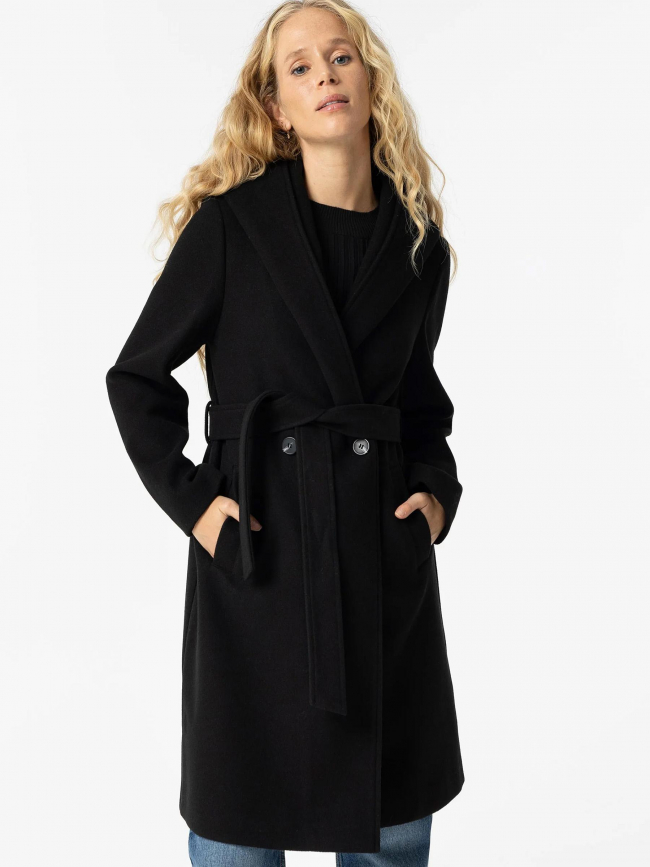 Manteau à capuche colusion noir femme - Tiffosi