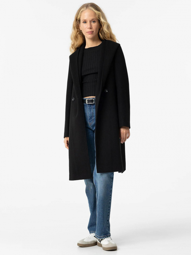 Manteau à capuche colusion noir femme - Tiffosi