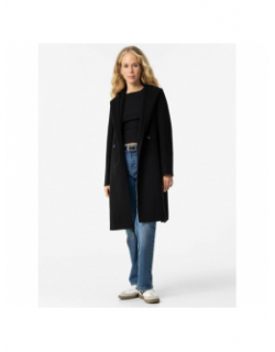 Manteau à capuche colusion noir femme - Tiffosi