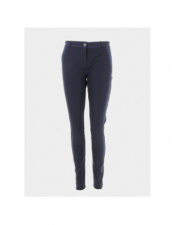 Pantalon chino slim bleu marine femme - Hbt