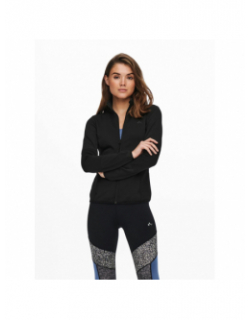 Sweat de running zippé jetta fleece noir femme - Only