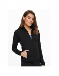 Sweat de running zippé jetta fleece noir femme - Only