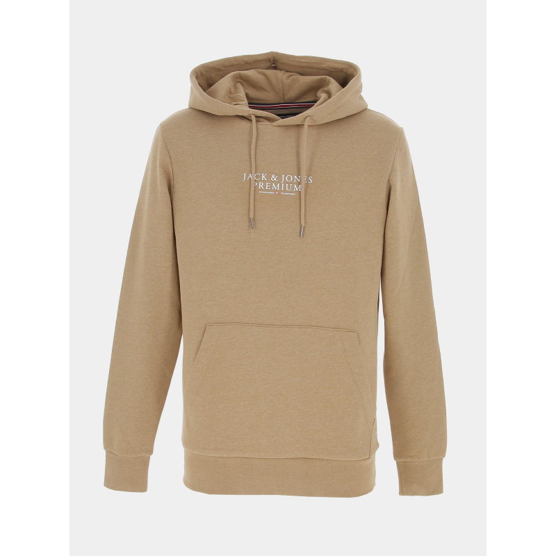 Sweat à capuche archie marron homme - Jack & Jones