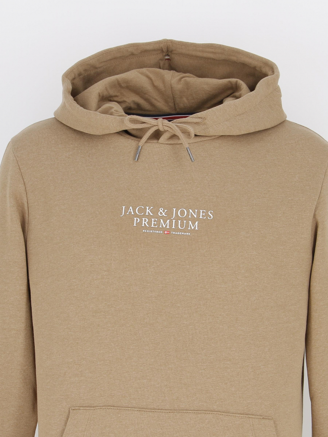 Sweat à capuche archie marron homme - Jack & Jones