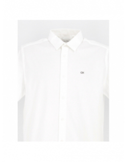 Chemise manches courtes poplin blanc homme - Clavin Klein