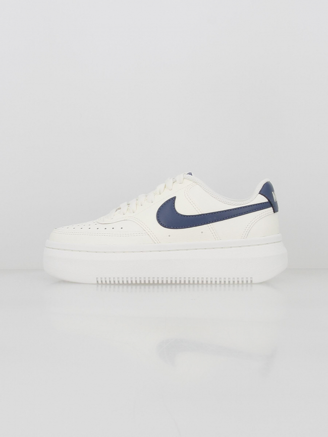 Baskets court vision plateforme alta blanc bleu femme - Nike