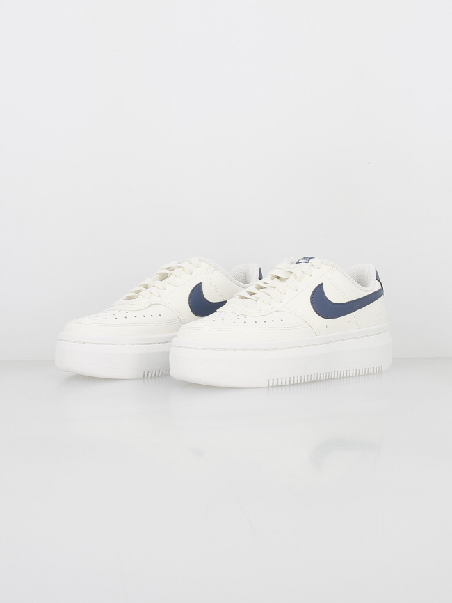 Baskets court vision plateforme alta blanc bleu femme - Nike