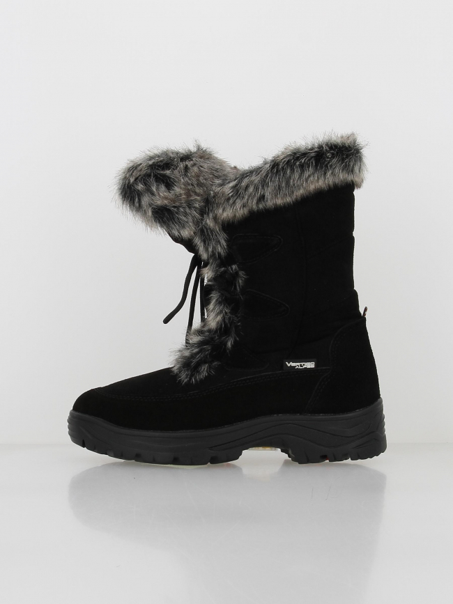 Bottes de neige fourrées tapiro noir femme - Alpes Vertigo