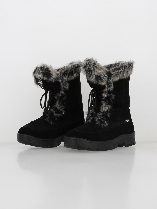 Bottes de neige fourrées tapiro noir femme - Alpes Vertigo