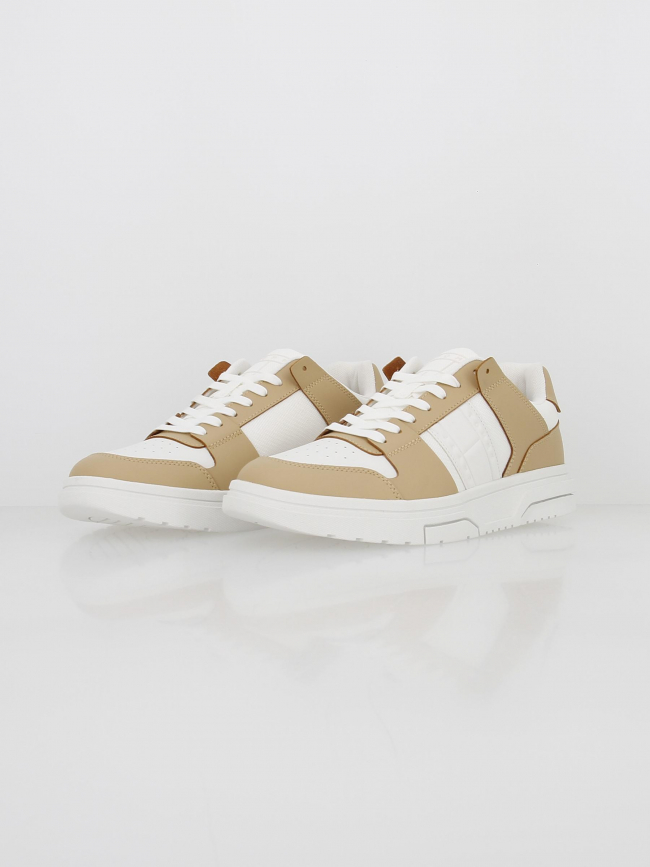 Baskets bi-matière cupsole 2.0 blanc beige homme - Tommy Jeans