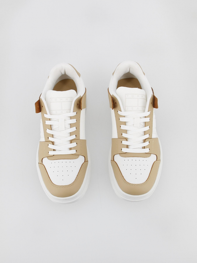 Baskets bi-matière cupsole 2.0 blanc beige homme - Tommy Jeans