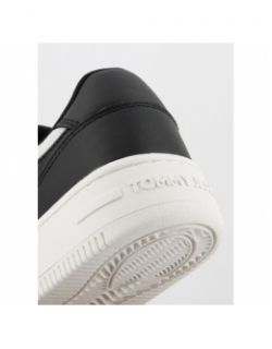 Baskets retro en cuir blanc noir femme - Tommy Jeans