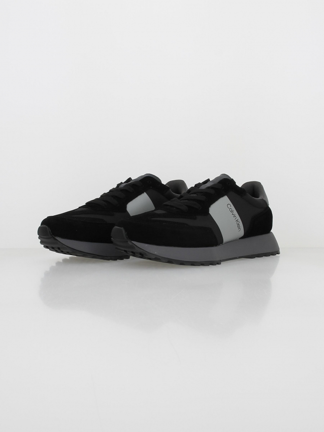 Baskets low top lace up mix noir homme - Calvin Klein Jeans