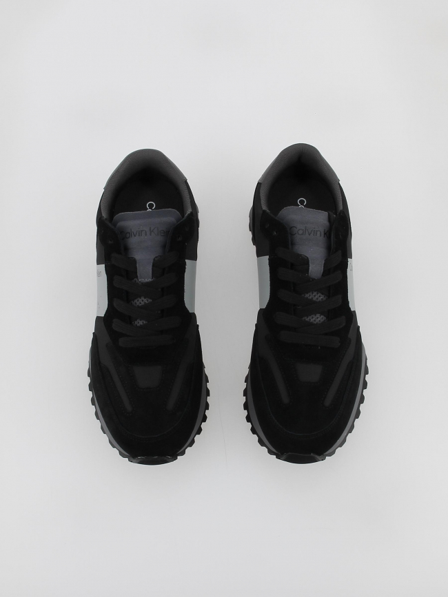 Baskets low top lace up mix noir homme - Calvin Klein Jeans