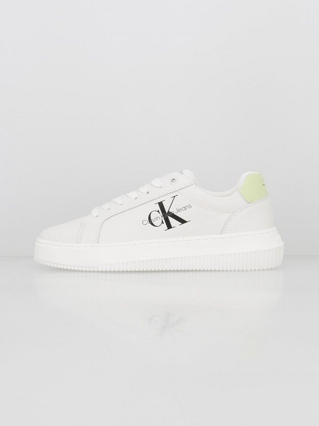 Baskets chunky cupsole vert blanc femme - Calvin Klein Jeans