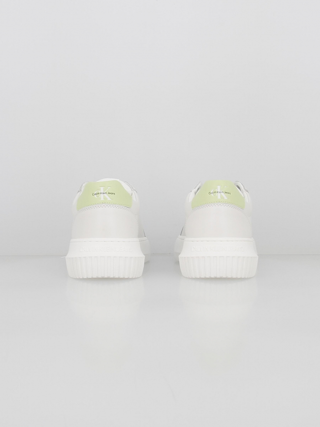 Baskets chunky cupsole vert blanc femme - Calvin Klein Jeans