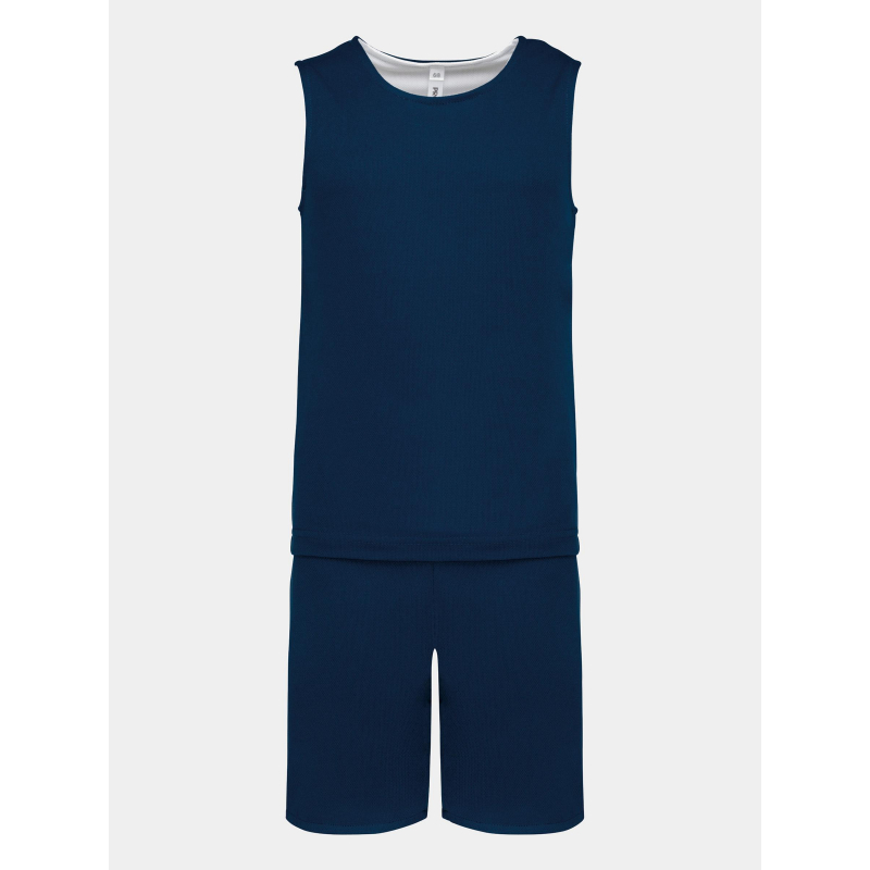 Ensemble de basketball reversible sporty bleu marine enfant - Proact