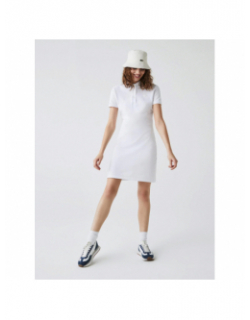 Robe polo core essentials blanc femme - Lacoste