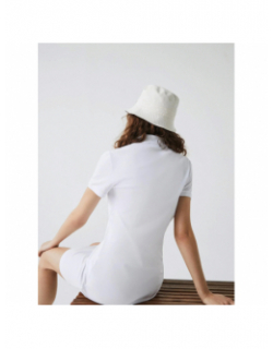 Robe polo core essentials blanc femme - Lacoste