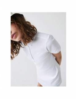 Robe polo core essentials blanc femme - Lacoste