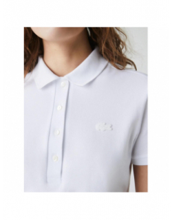 Robe polo core essentials blanc femme - Lacoste