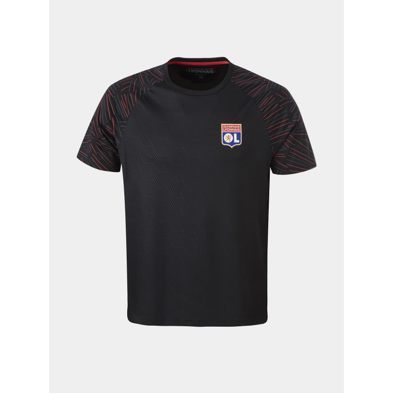 T-shirt de football OL impulse noir enfant - Olympique Lyonnais