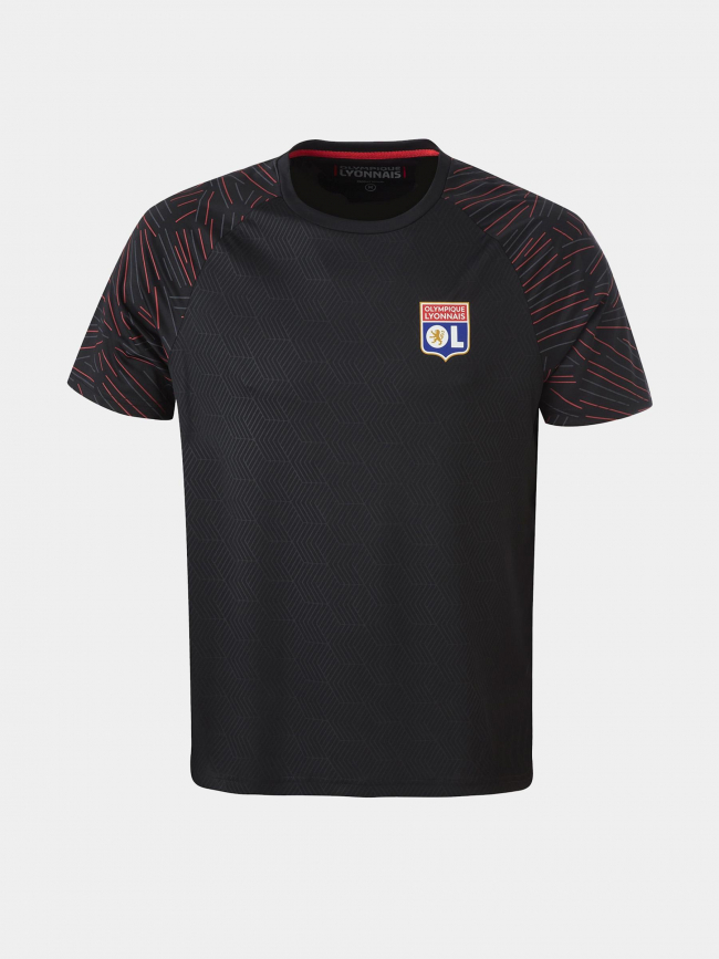 T-shirt de football OL impulse noir enfant - Olympique Lyonnais