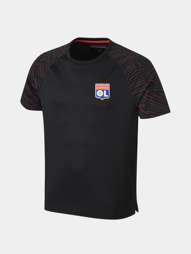 T-shirt de football OL impulse noir enfant - Olympique Lyonnais