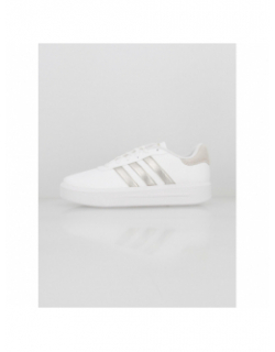 Baskets court platform argenté blanc femme - Adidas