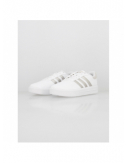 Baskets court platform argenté blanc femme - Adidas