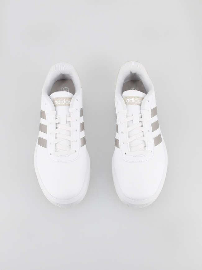 Baskets court platform argenté blanc femme - Adidas