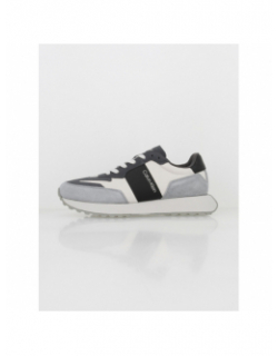 Baskets en cuir top lace up mix gris homme - Calvin Klein