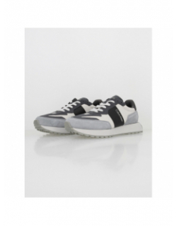 Baskets en cuir top lace up mix gris homme - Calvin Klein