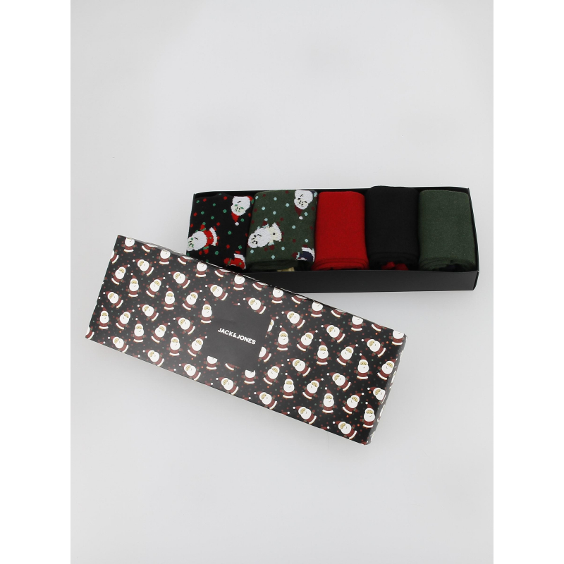 Coffret 5 paires de chaussettes noel xmas homme - Jack & Jones