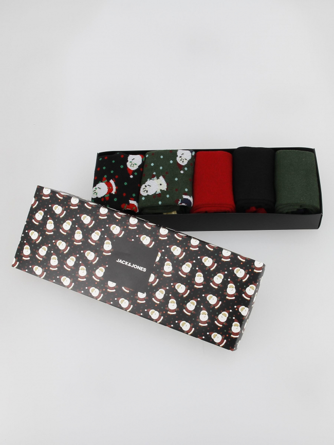 Coffret 5 paires de chaussettes noel xmas homme - Jack & Jones