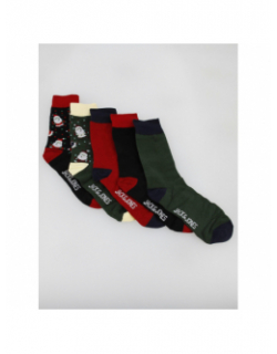 Coffret 5 paires de chaussettes noel xmas homme - Jack & Jones