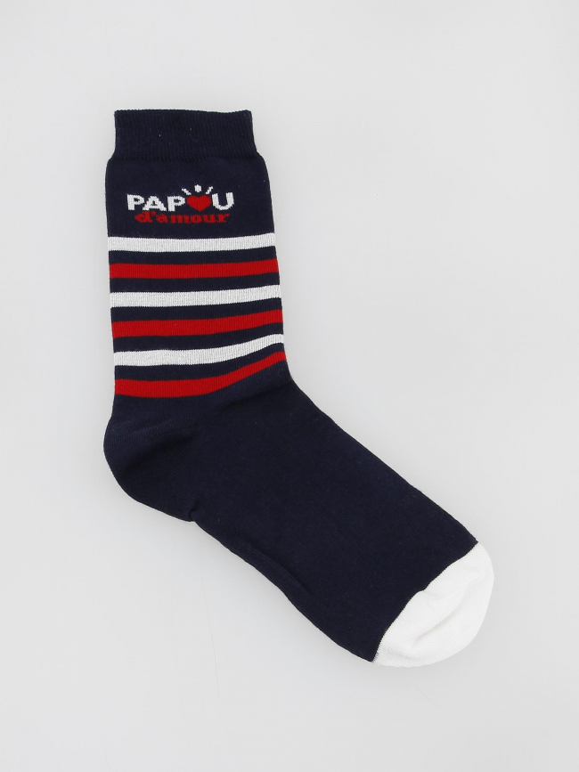 Chaussettes papou d'amour bleu homme - Monsieur T-shirt