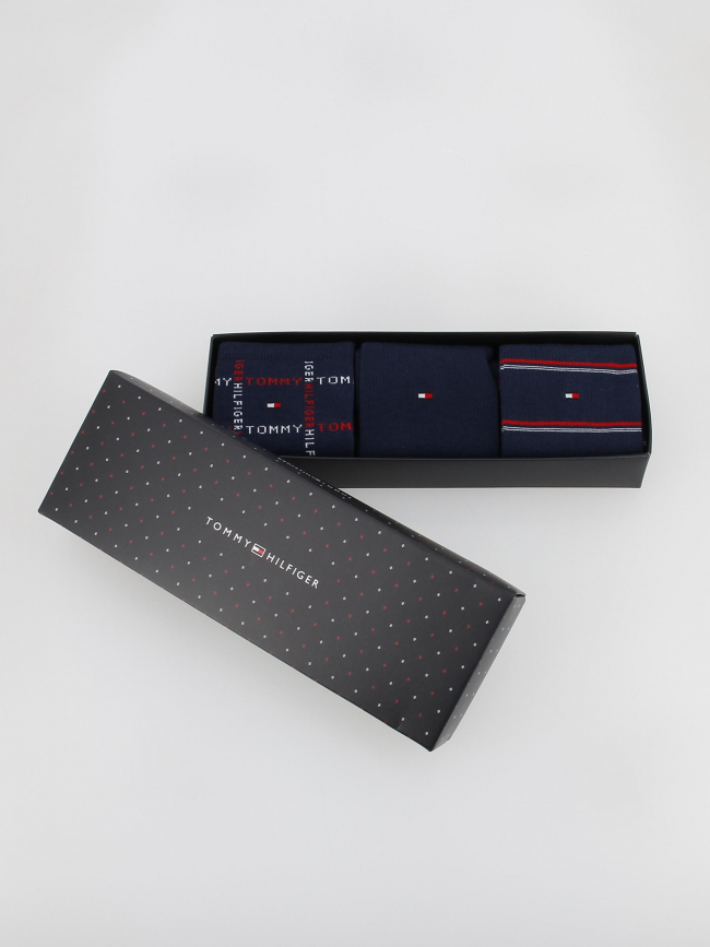 Coffret 3 paires de chaussettes bleu homme - Tommy Hilfiger