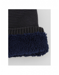 Bonnet doublé sherpa xavier bleu marine homme - Cairn