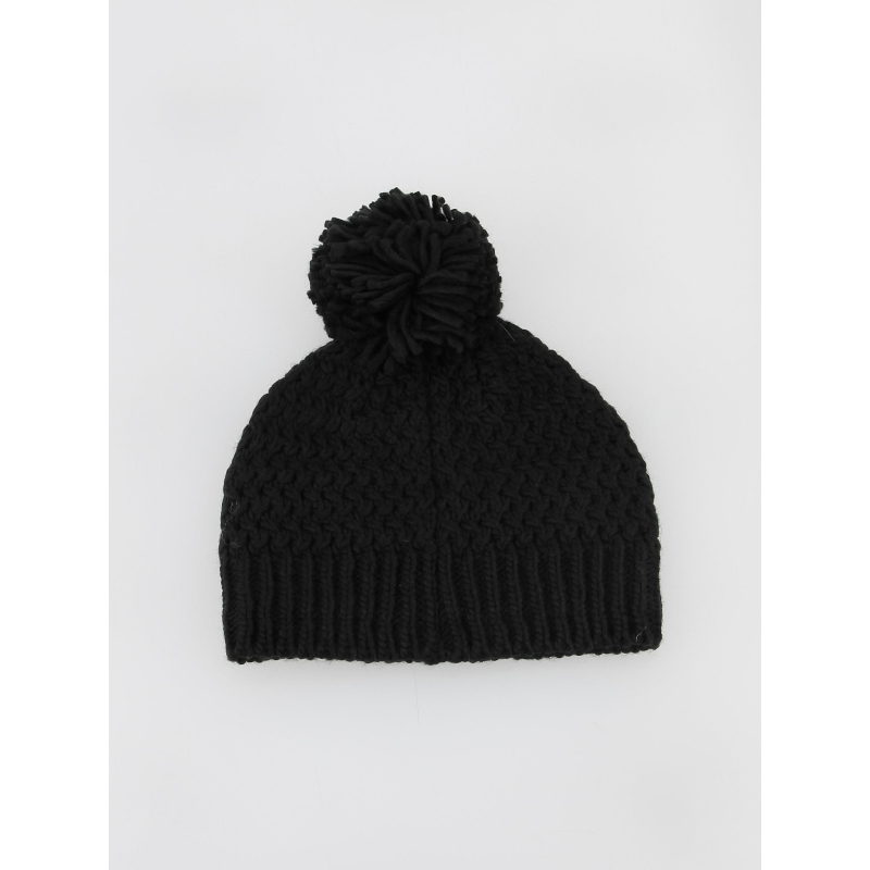 Bonnet à pompon anais noir femme - Cairn