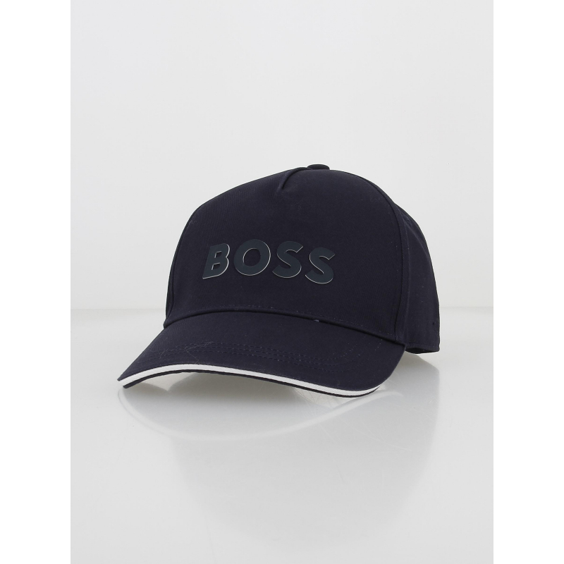 Casquette uni logo cargo bleu marine enfant - Boss