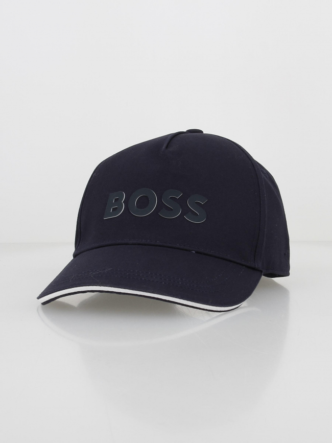 Casquette uni logo cargo bleu marine enfant - Boss