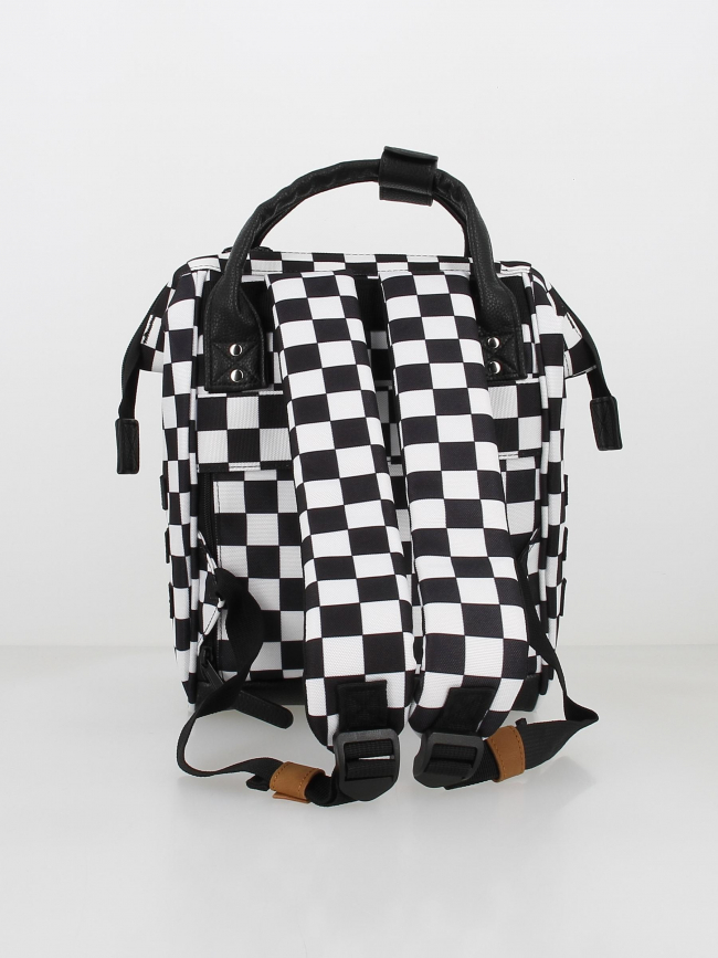 Sac à dos mini adventurer taipei damier noir blanc - Cabaïa