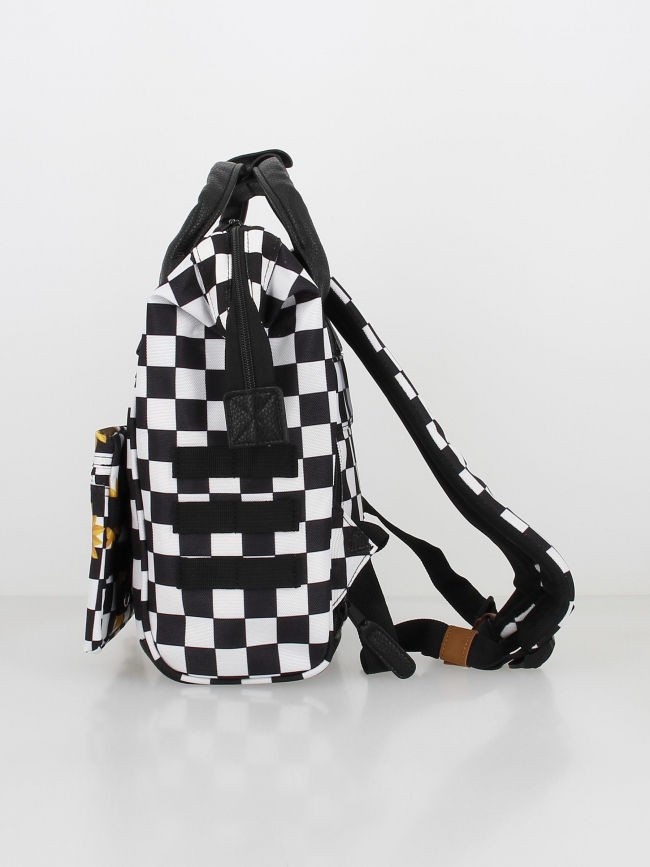 Sac à dos mini adventurer taipei damier noir blanc - Cabaïa