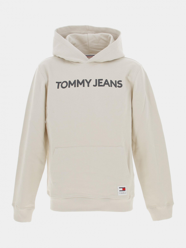 Sweat à capuche bold classic beige homme - Tommy Jeans