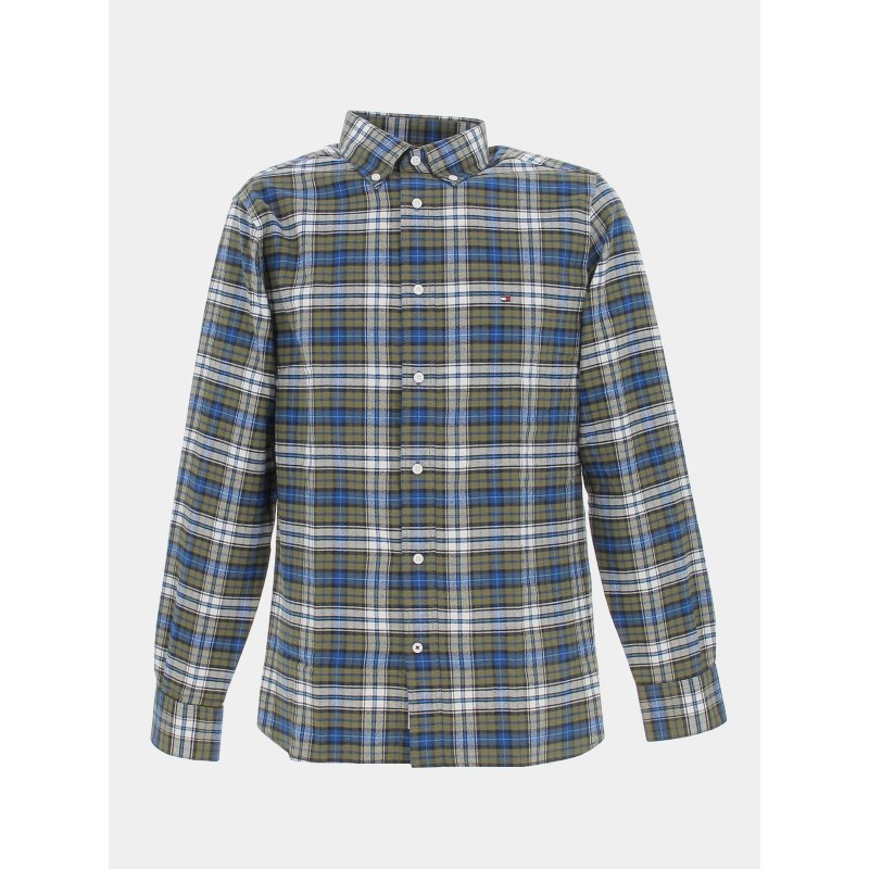 Chemise brushed tartan vert homme - Tommy Hilfiger