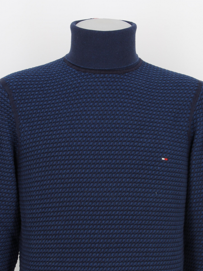 Pull 2 tone structure bleu homme - Tommy Hilfiger