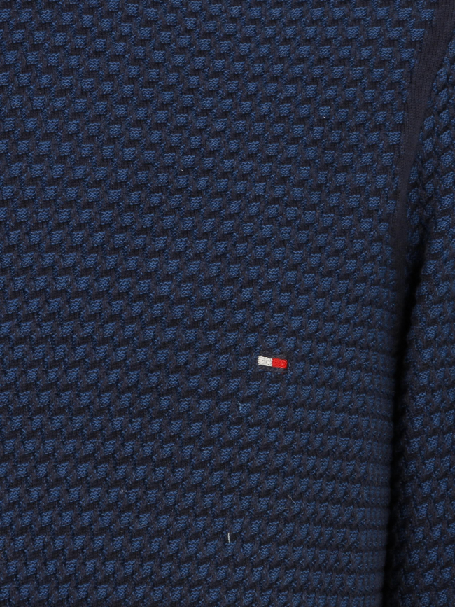 Pull 2 tone structure bleu homme - Tommy Hilfiger