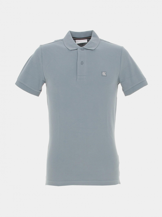 Polo embro badge bleu homme - Calvin Klein Jeans