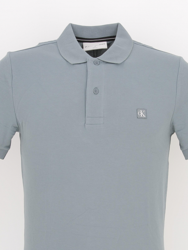 Polo embro badge bleu homme - Calvin Klein Jeans